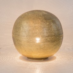 TABLE LAMP BALL FLSK GOLD PLATED 40 
